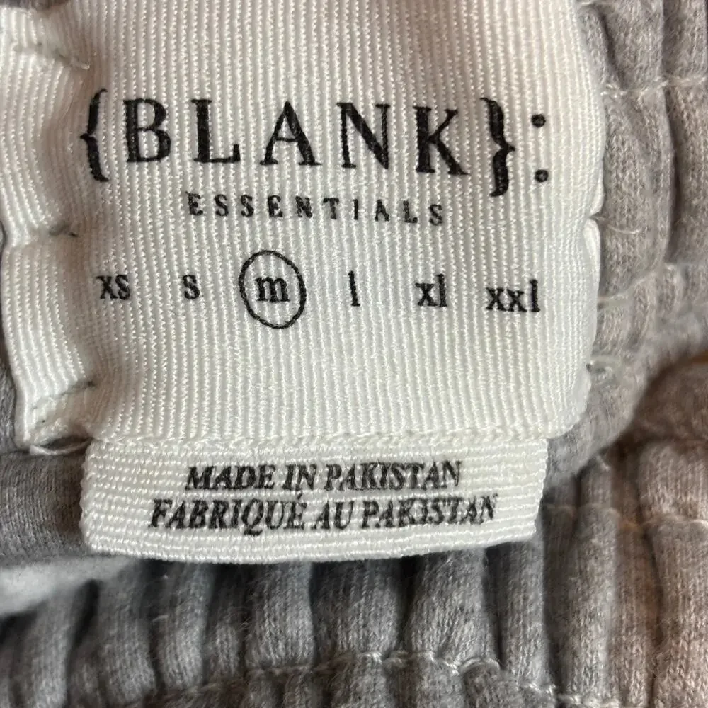 Blank Essentials Gray Joggers Unisex Cotton Blend Slouchy Streetwear gym Medium